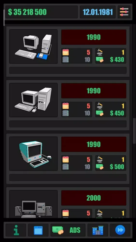 Zrzuty ekranu Computer Tycoon