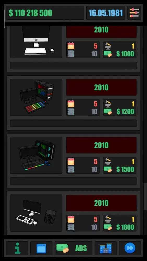 Zrzuty ekranu Computer Tycoon