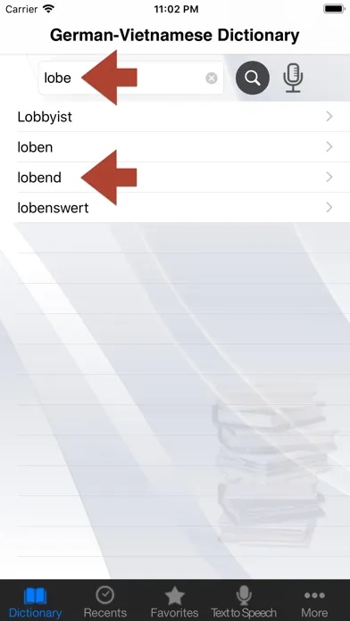 German-Vietnamese Dictionary++ 스크린샷