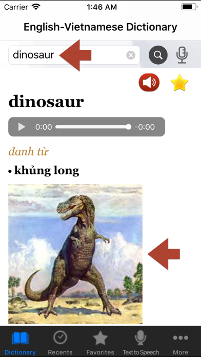 Tangkapan skrin English-Vietnamese Dictionary+