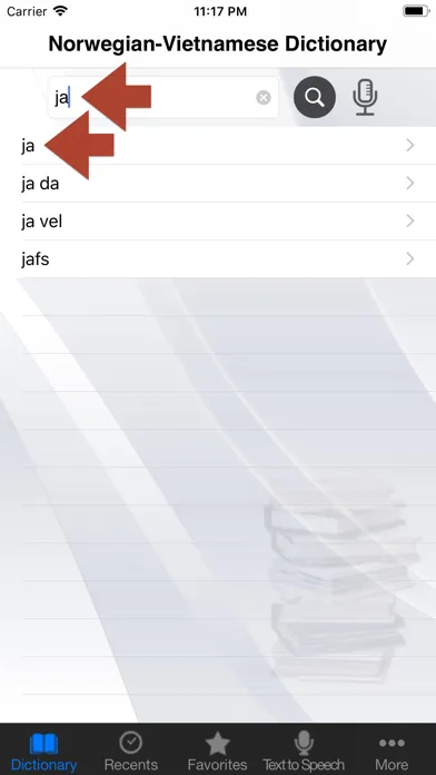 Captures d'écran de Norwegian-Vietnamese Dict. Pro