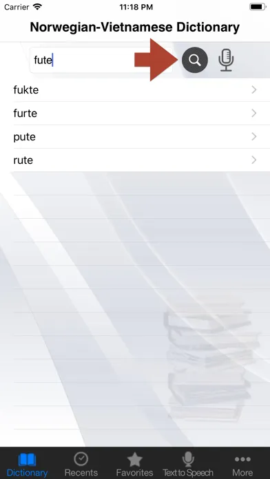 Captures d'écran de Norwegian-Vietnamese Dict. Pro