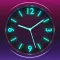 Neon Glow Analog Clock Widget