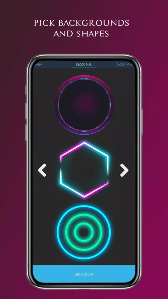 Tangkapan layar Neon Glow Analog Clock Widget