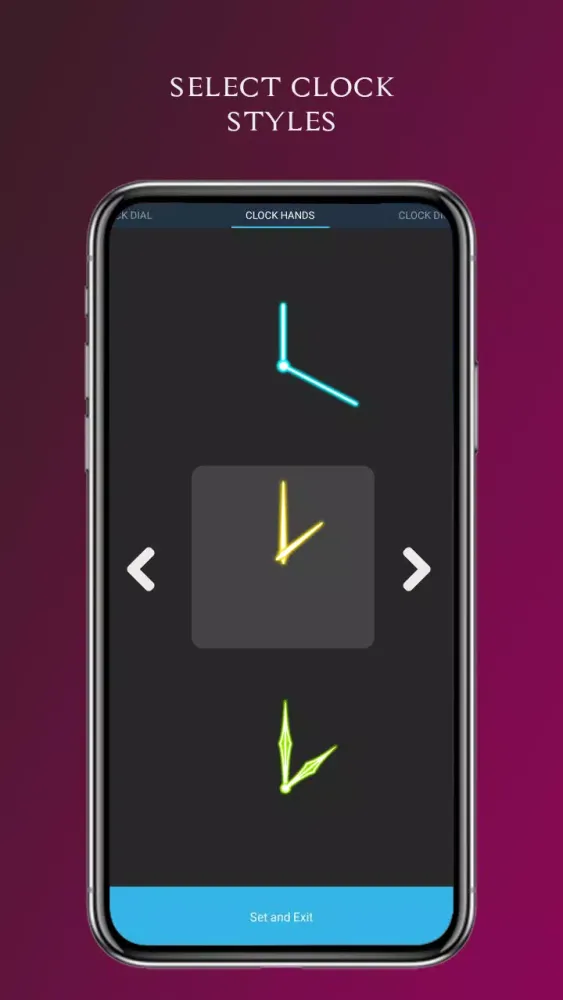 Tangkapan layar Neon Glow Analog Clock Widget