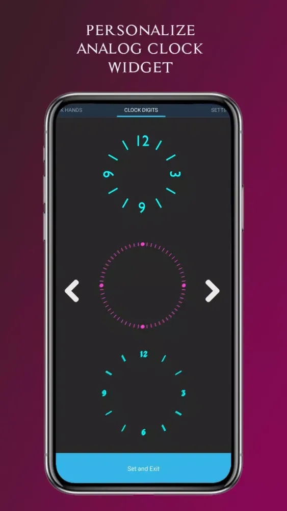 Tangkapan layar Neon Glow Analog Clock Widget