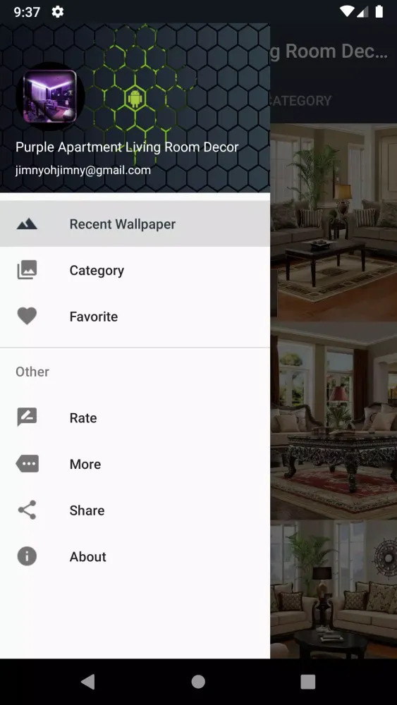 Purple Apartment Living Room Decor স্ক্রিনশট
