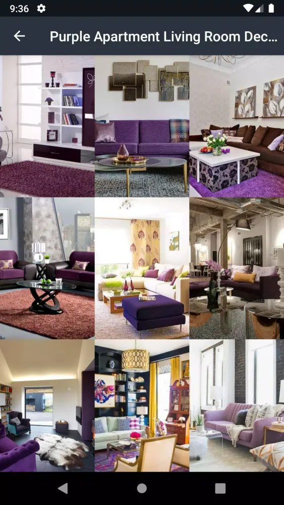 Purple Apartment Living Room Decor স্ক্রিনশট