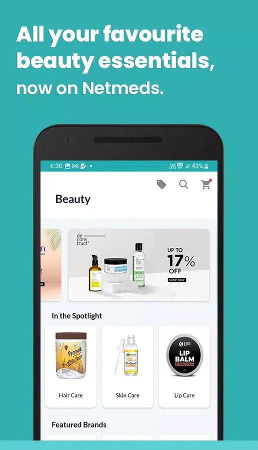 Capturas de tela do Netmeds