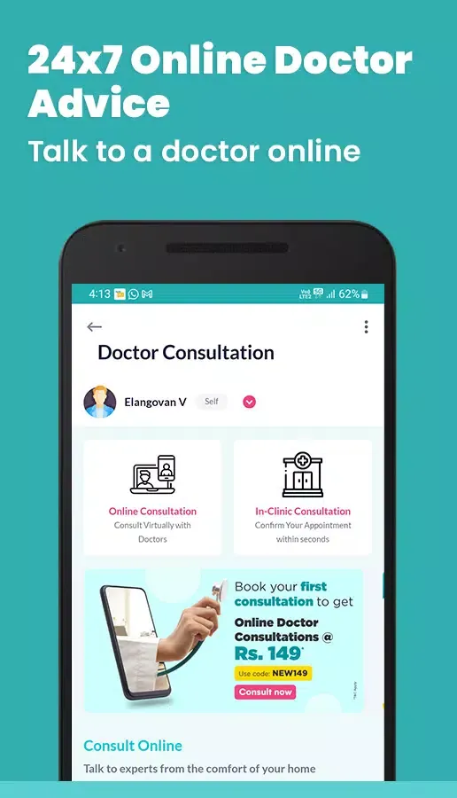 Capturas de tela do Netmeds