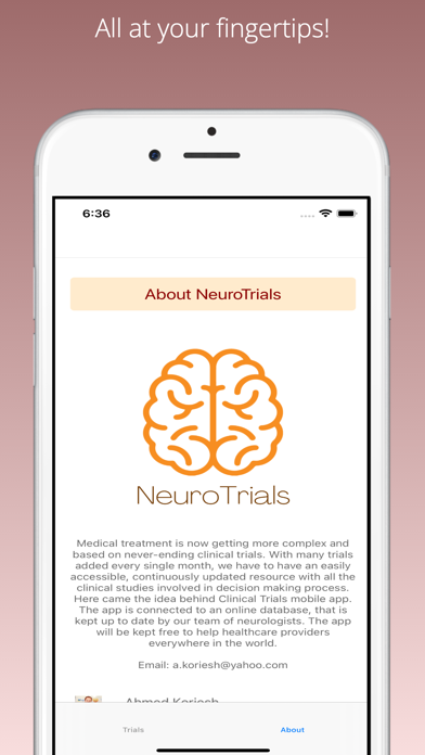 Capturas de pantalla de NeuroTrials
