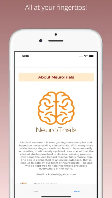 Tangkapan layar NeuroTrials