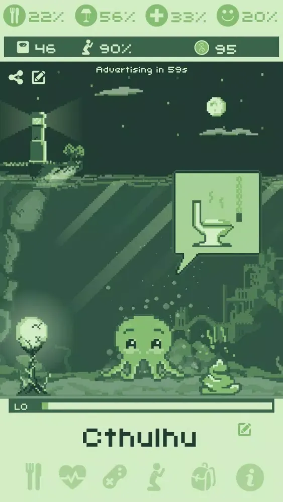 ภาพหน้าจอของ Cthulhu Virtual Pet