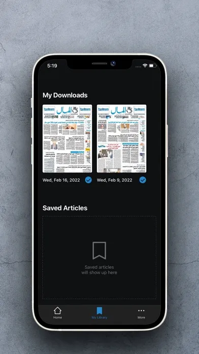 Capturas de tela do PDF جريدة المال