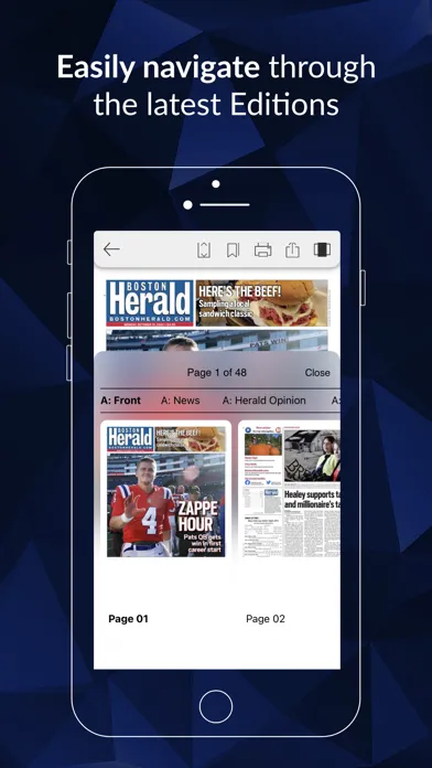 Screenshot di Boston Herald E-Edition