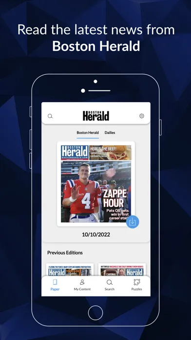 Screenshot di Boston Herald E-Edition