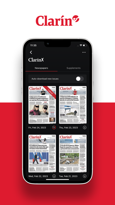 ภาพหน้าจอของ Kiosco Clarin