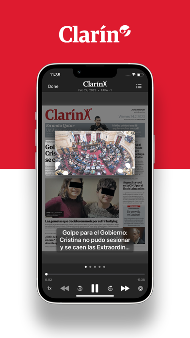 ภาพหน้าจอของ Kiosco Clarin