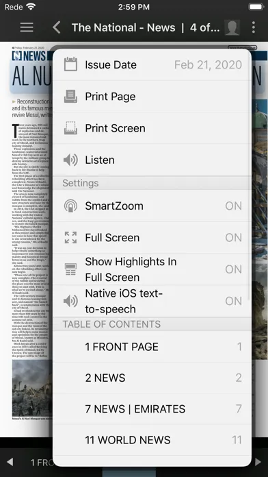 The National E-Reader سکرین شاٹس