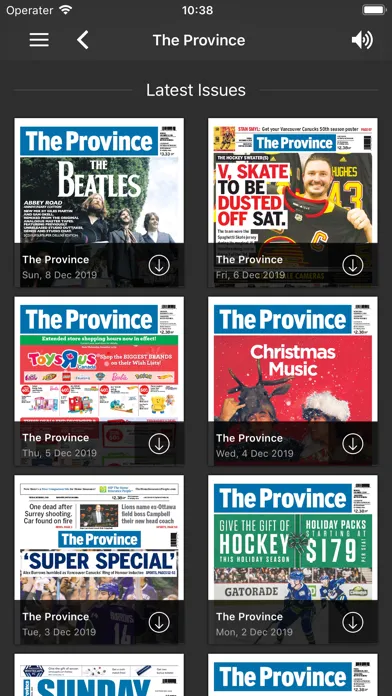 Zrzuty ekranu The Province ePaper