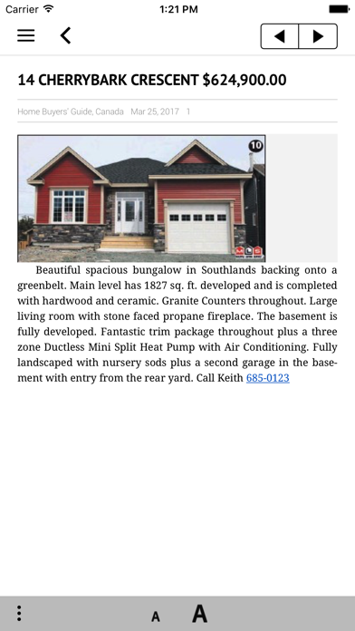 Captures d'écran de The Telegram Home Buyers' Guide