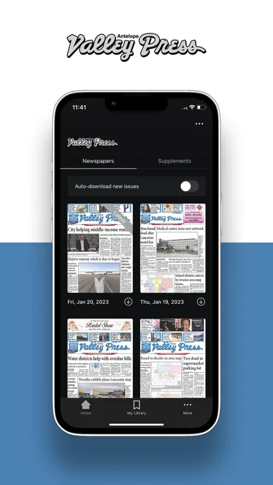 Capturas de tela do Antelope Valley Press EEdition