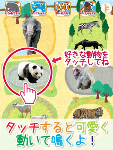 はじめての動物園！-水族館・鳥類園・昆虫園付き iPad 应用截图