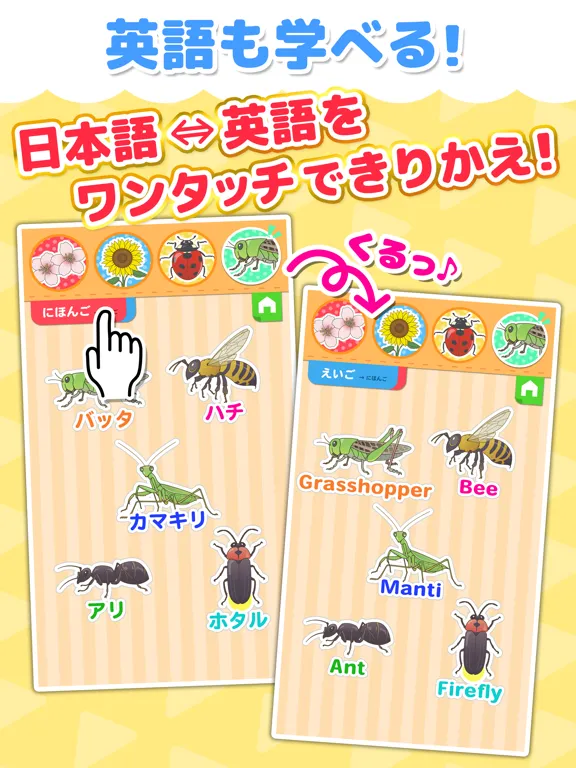 植物・昆虫なあに？ - タッチ図鑑シリーズ iPad 应用截图