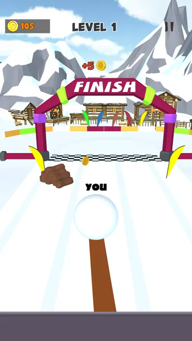 Snow Race 3D: Snowball io स्क्रीनशॉट