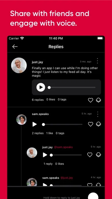 Tangkapan layar Minipod: Speak Your Mind
