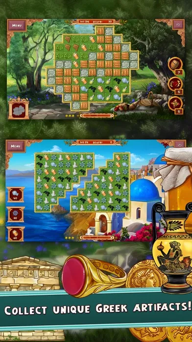 Zrzuty ekranu Travel Riddles: Trip To Greece - quest for Greek artifacts in a free matching puzzle game