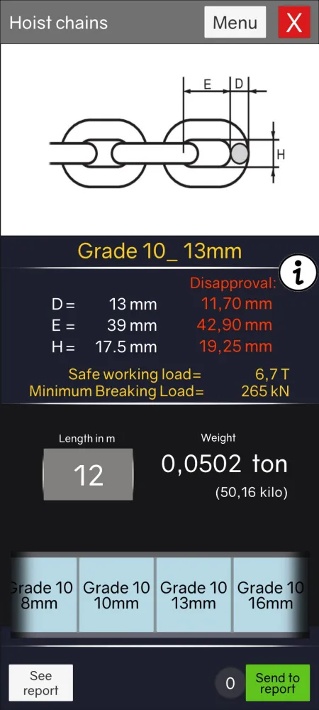 Tangkapan layar Piling Calculator