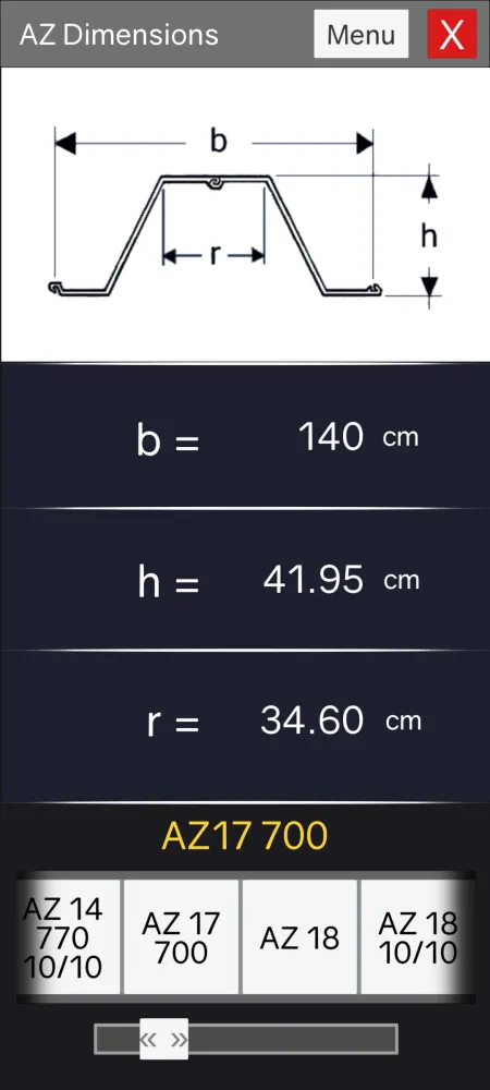 Tangkapan layar Piling Calculator