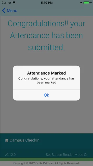 Campus CheckIn Ekran Görüntüleri