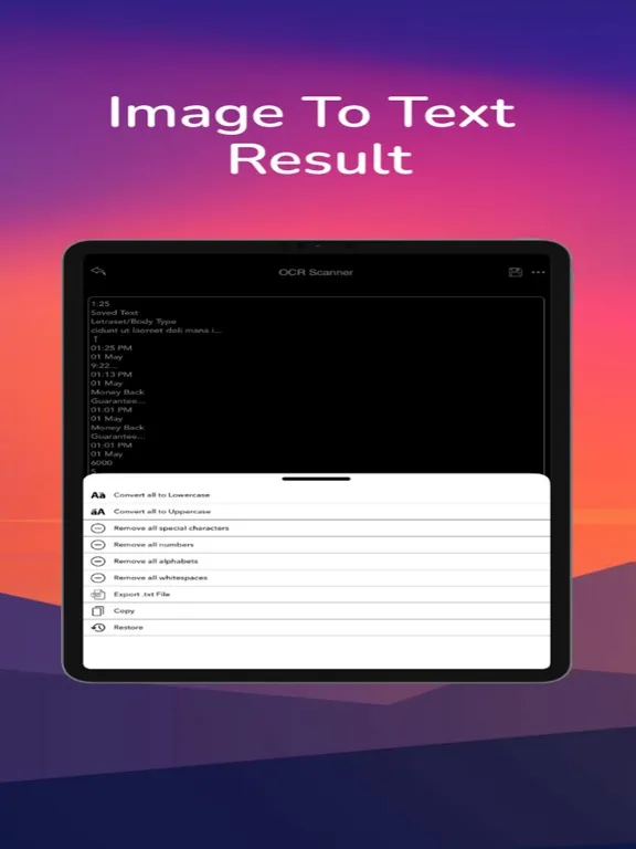 ภาพหน้าจอของ OCR-AI-Image To Text Extractor iPad 