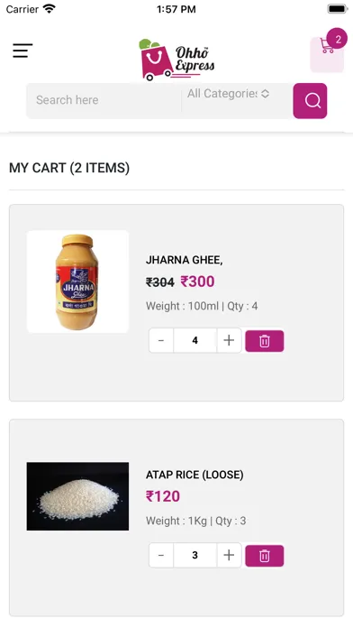 Tangkapan layar OHHO EXPRESS-Grocery Essential