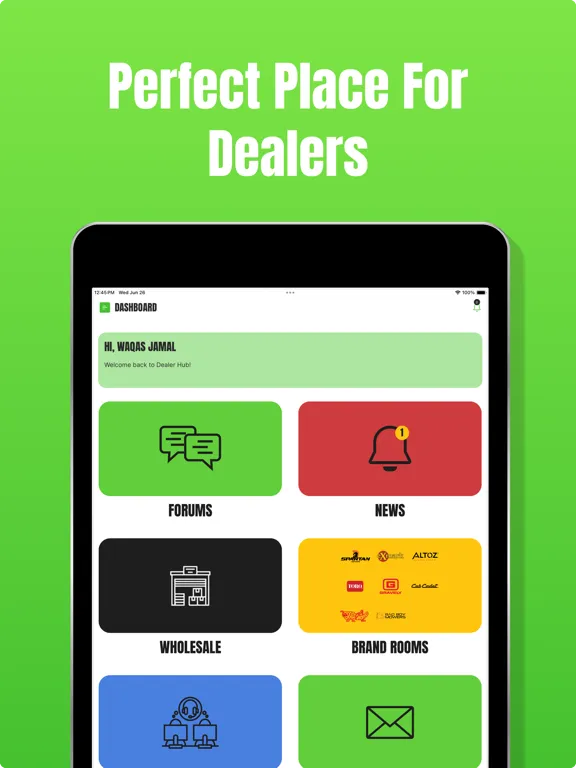Zrzuty ekranu OPE Dealer Hub iPad 
