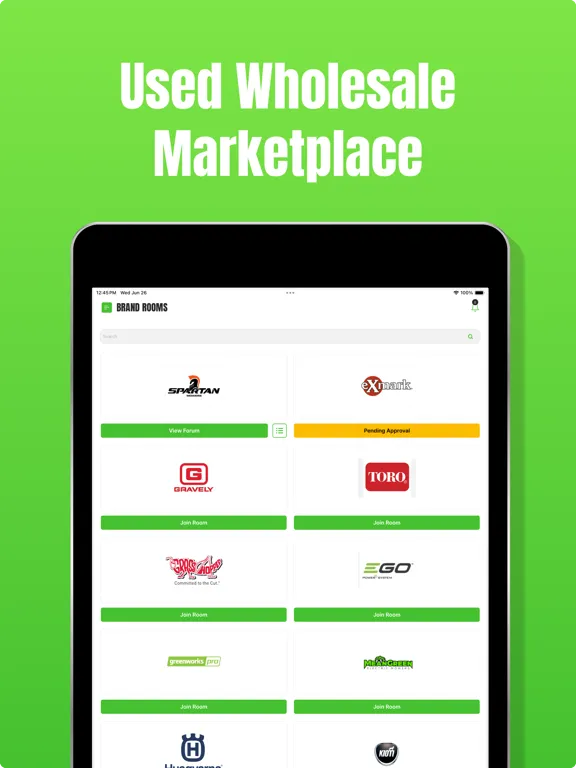 Zrzuty ekranu OPE Dealer Hub iPad 