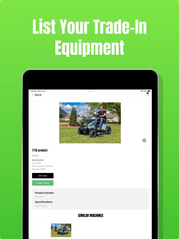 Zrzuty ekranu OPE Dealer Hub iPad 