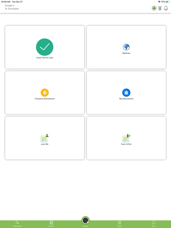 Ảnh chụp màn hình của Odin Health iPad 