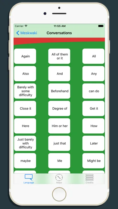 Meskwaki Language App Screenshots