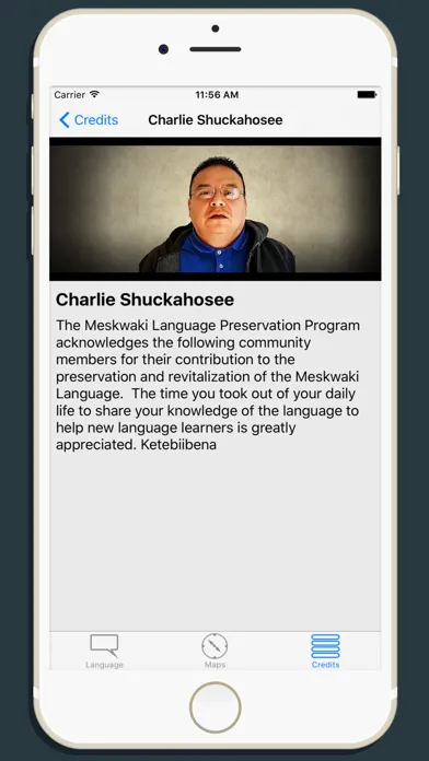 Meskwaki Language App Screenshots