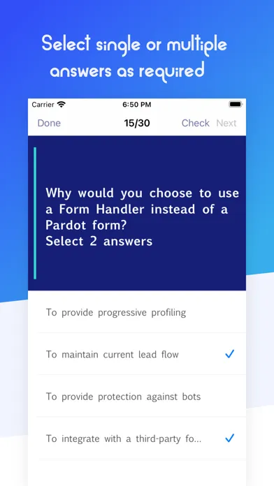 Screenshot di Exam Quiz for Pardot SCPC