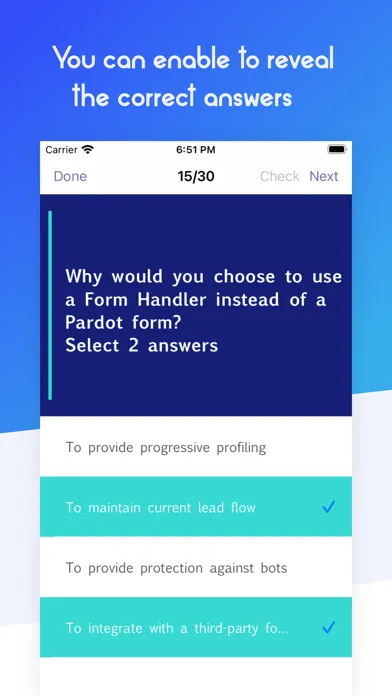 Screenshot di Exam Quiz for Pardot SCPC
