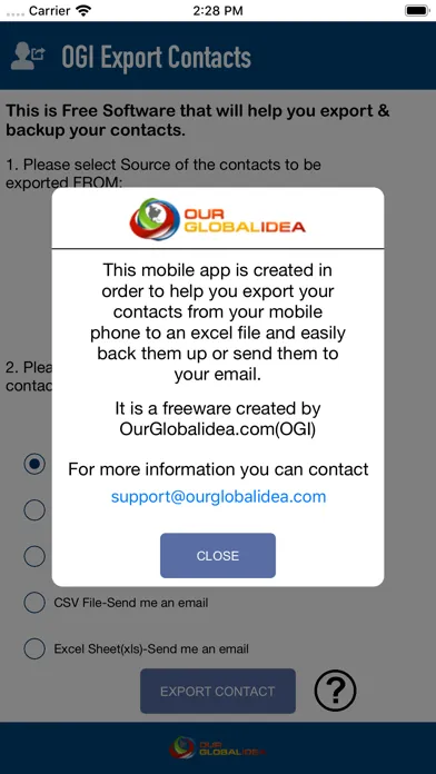 OGI Export Contacts to Excel Ekran Görüntüleri
