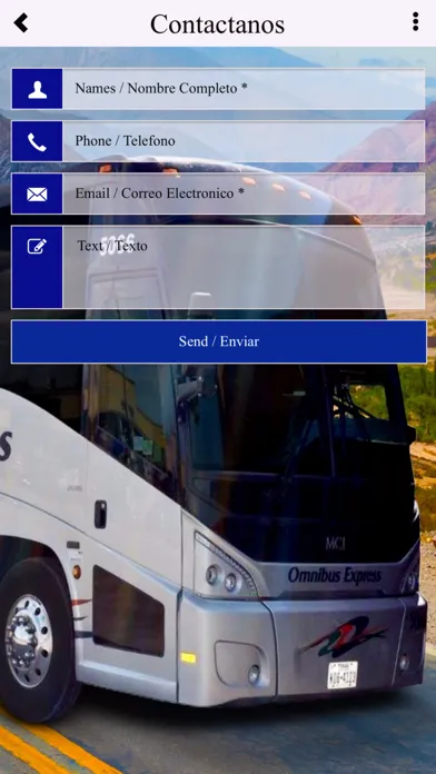 Capturas de tela do OMNIBUS EXPRESS