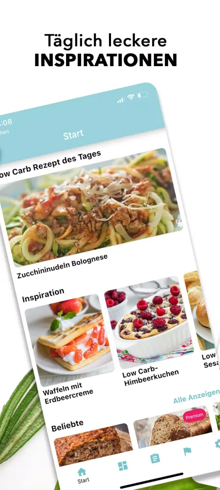 Tangkapan layar Low Carb Rezept des Tages