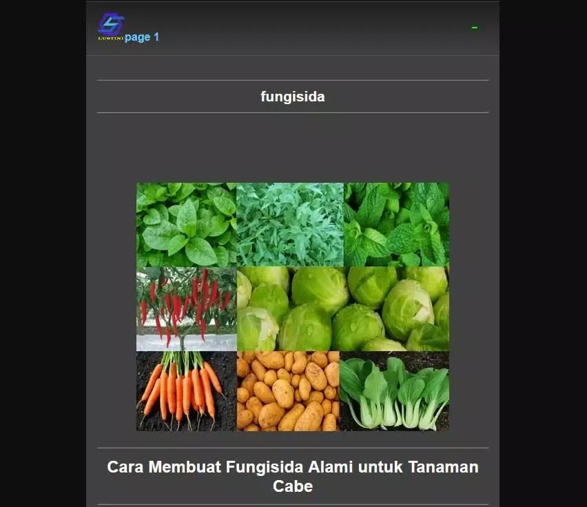 ภาพหน้าจอของ Organic agricultural fungicide