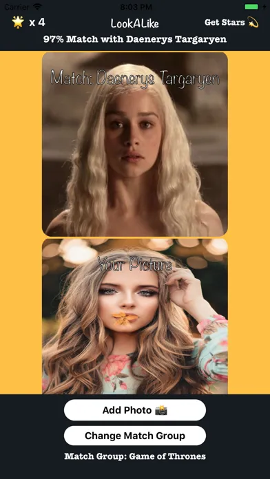 Ảnh chụp màn hình của LookALike Celebrity Look Alike