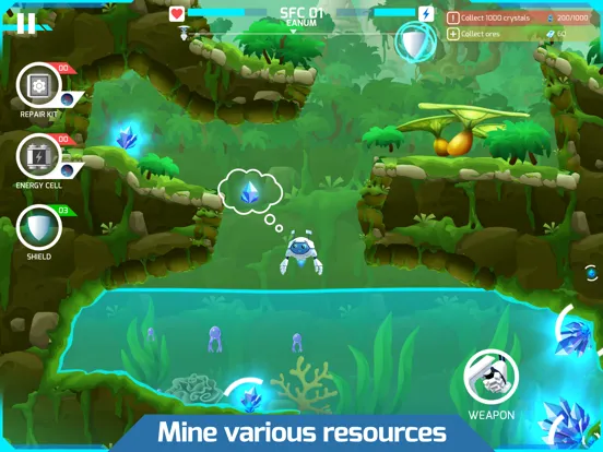 Mike the Planet Miner iPad  스크린샷